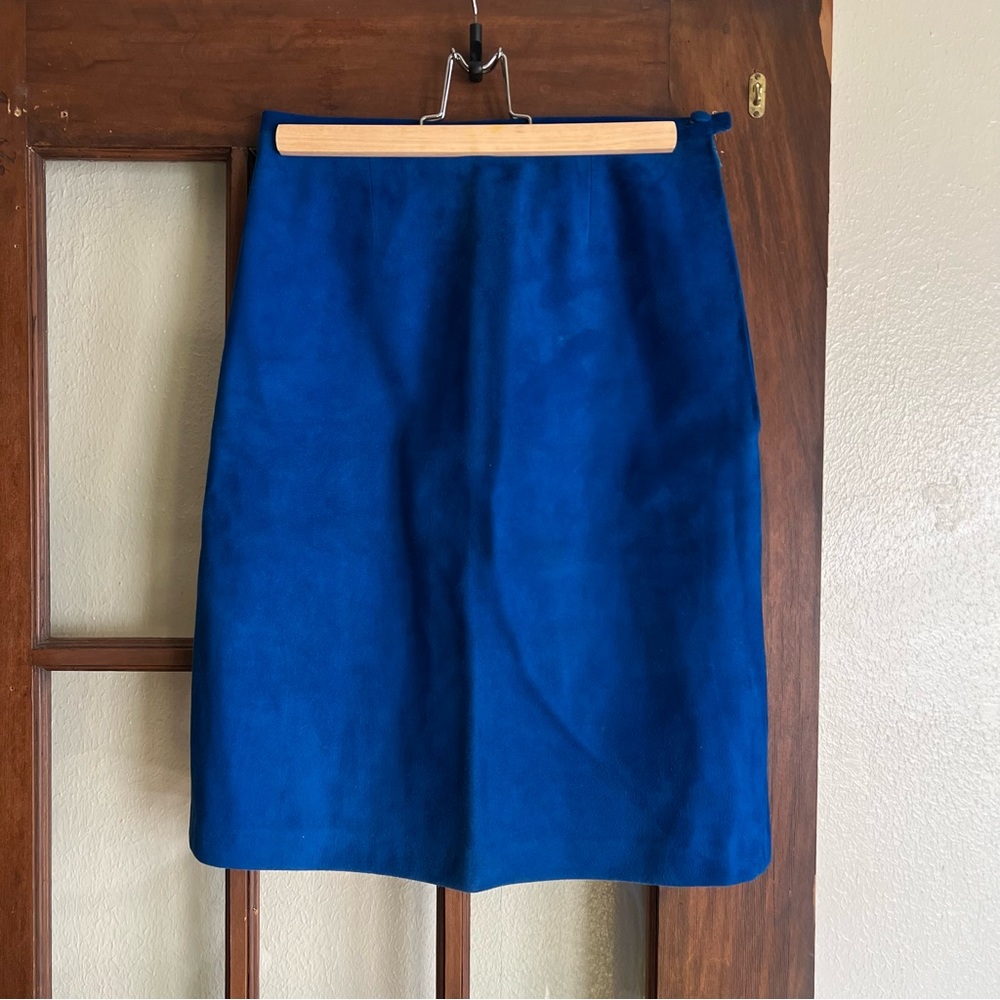 Blue Suede Women's Skirt (6)